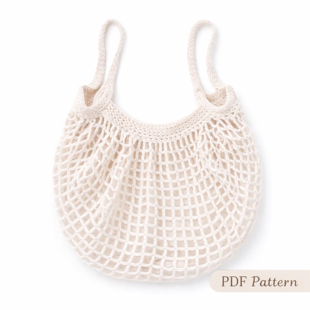 Crochet Mesh Market Bag Pattern PDF, Easy Crochet Tote Bag, Beginner ...
