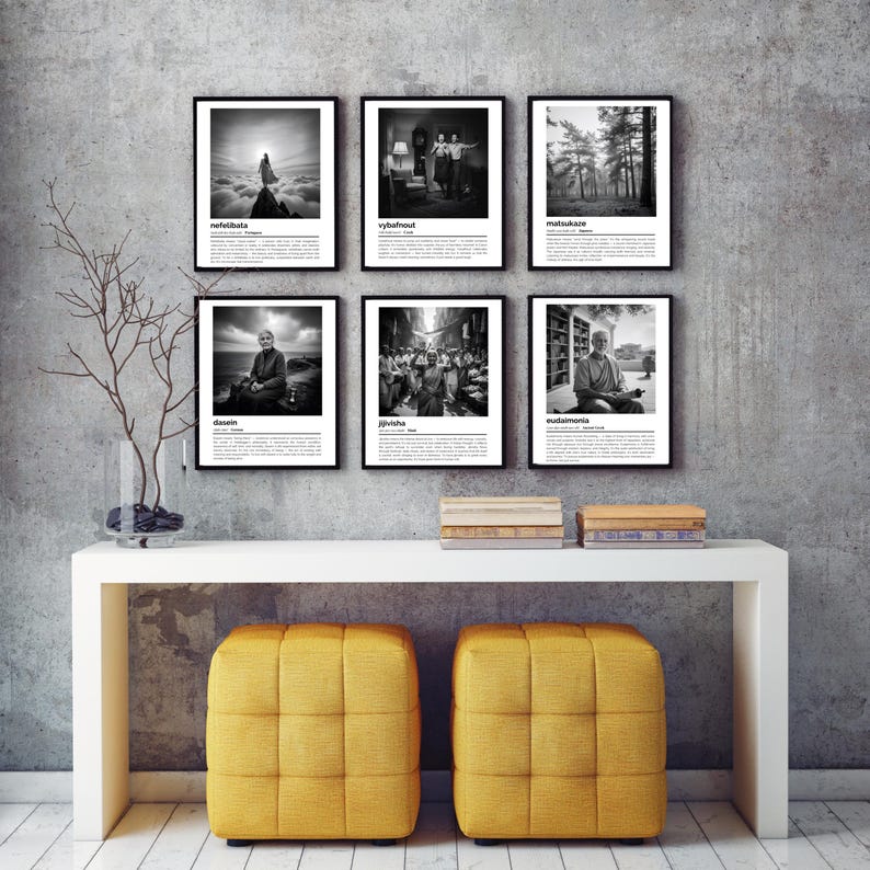 Kintsugi Definition Print – Japanische Wortkunst – minimalistisches Schwarz-Weiß-Poster Bild 11