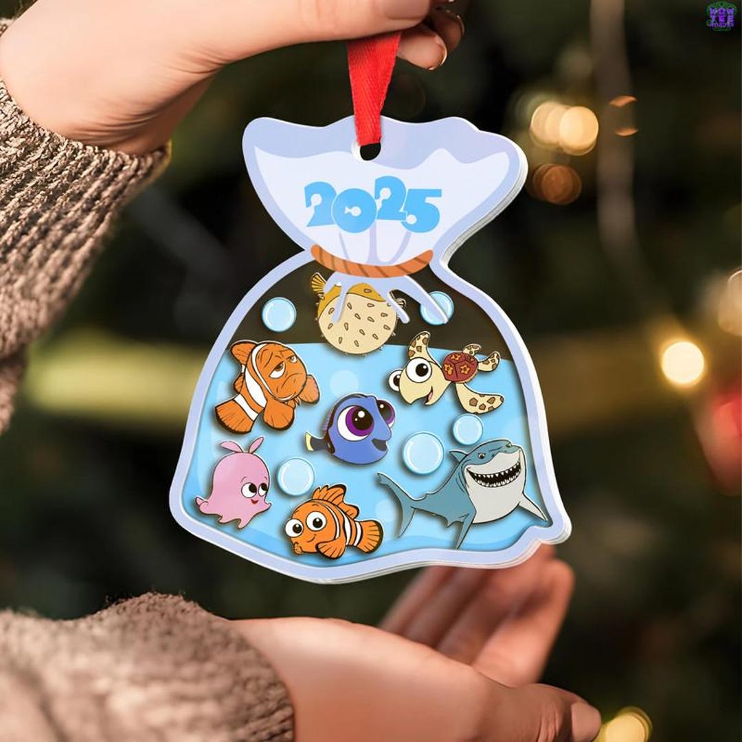 Disneyland Finding Nemo Shaker Ornament, Custom Nemo in Plastic Bag ...