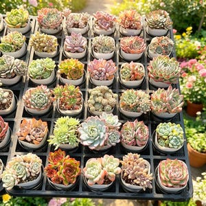 Kit de plantes succulentes mixtes rares de la boutique, 12/24/100 - options de paquet, 0,5-1,5", cadeaux de plantes succulentes vivantes importées, plantes succulentes en rosette