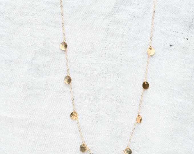 Gold Coin Necklace, 14K Gold Necklace Coin, Gold Filled Dainty Necklace, Non Tarnish Gold Necklace Coin, Waterproof Jewelry, Gift For Her