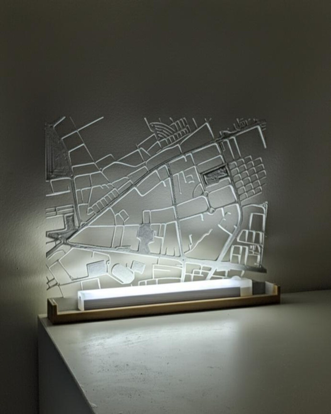 Dimable Map Light Personalized Illuminated Map | Decorative Lamp With 3D Relief | VAT ...