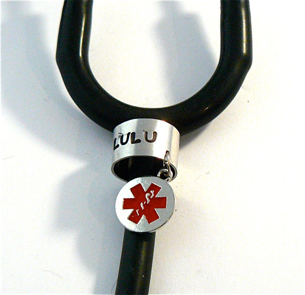 Stethoscope ID tag stethoscope ID ring cuff star of life Etsy