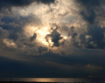 Dramatic Sky By The Sea, Atmospheric Clouds, Fine Art Photography Print, Ocean, Seascape Photography, Home Decor, Coastal Decor, Wall Art
