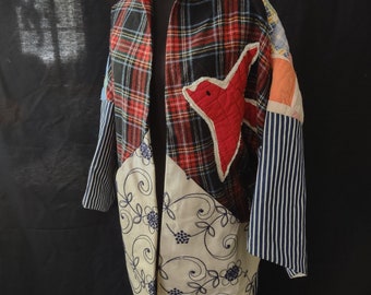 Handmade quilt compilation coat