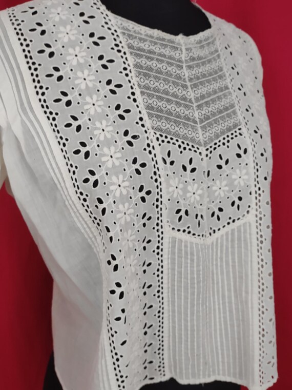 Loren Blouse Black Handkerchief Eyelet