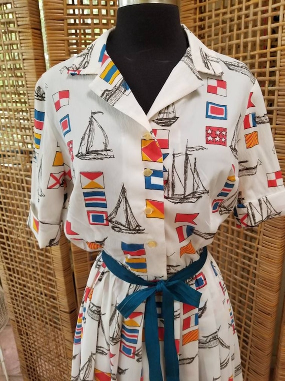 Nardis of Dallas nautical a line dress