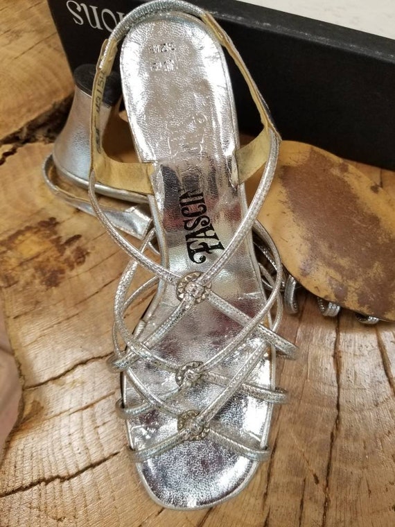 Vintage silver strappy sandals - image 4