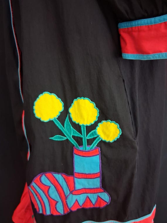 Southern image black applique housedress View 5