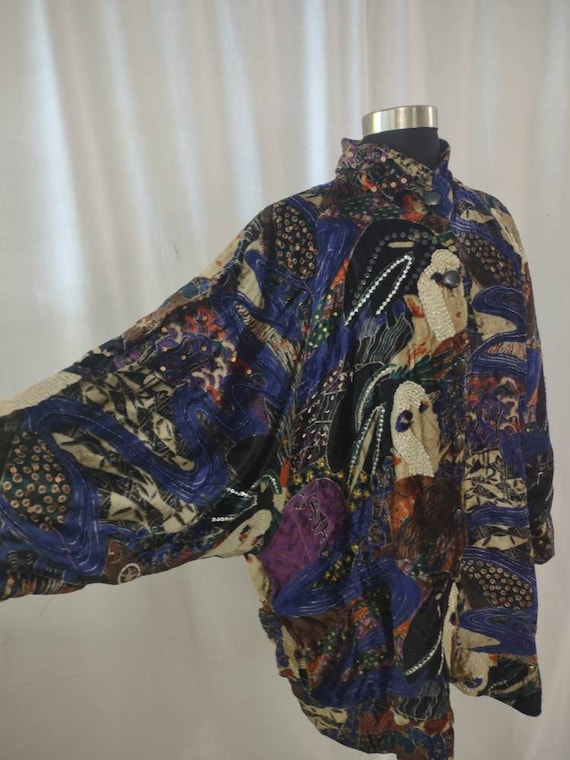 Judith Ann velvet sequined dolman sleeve Geisha j… - image 7