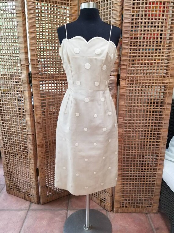 Gorgeous champagne spaghetti strap Lilli Diamond w