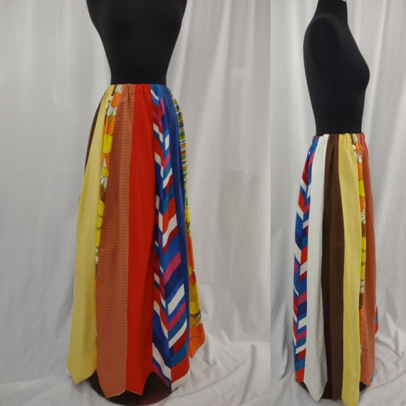 1970s handmade maxi skirt - image 1