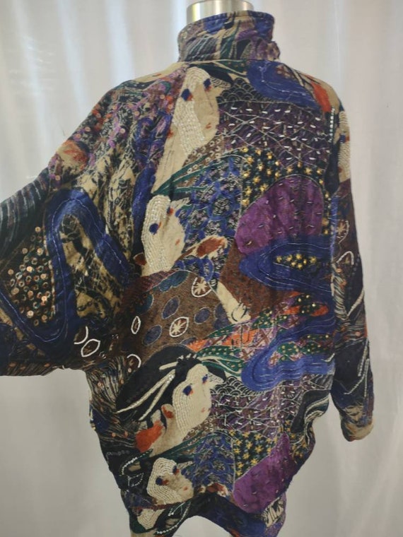 Judith Ann velvet sequined dolman sleeve Geisha j… - image 8