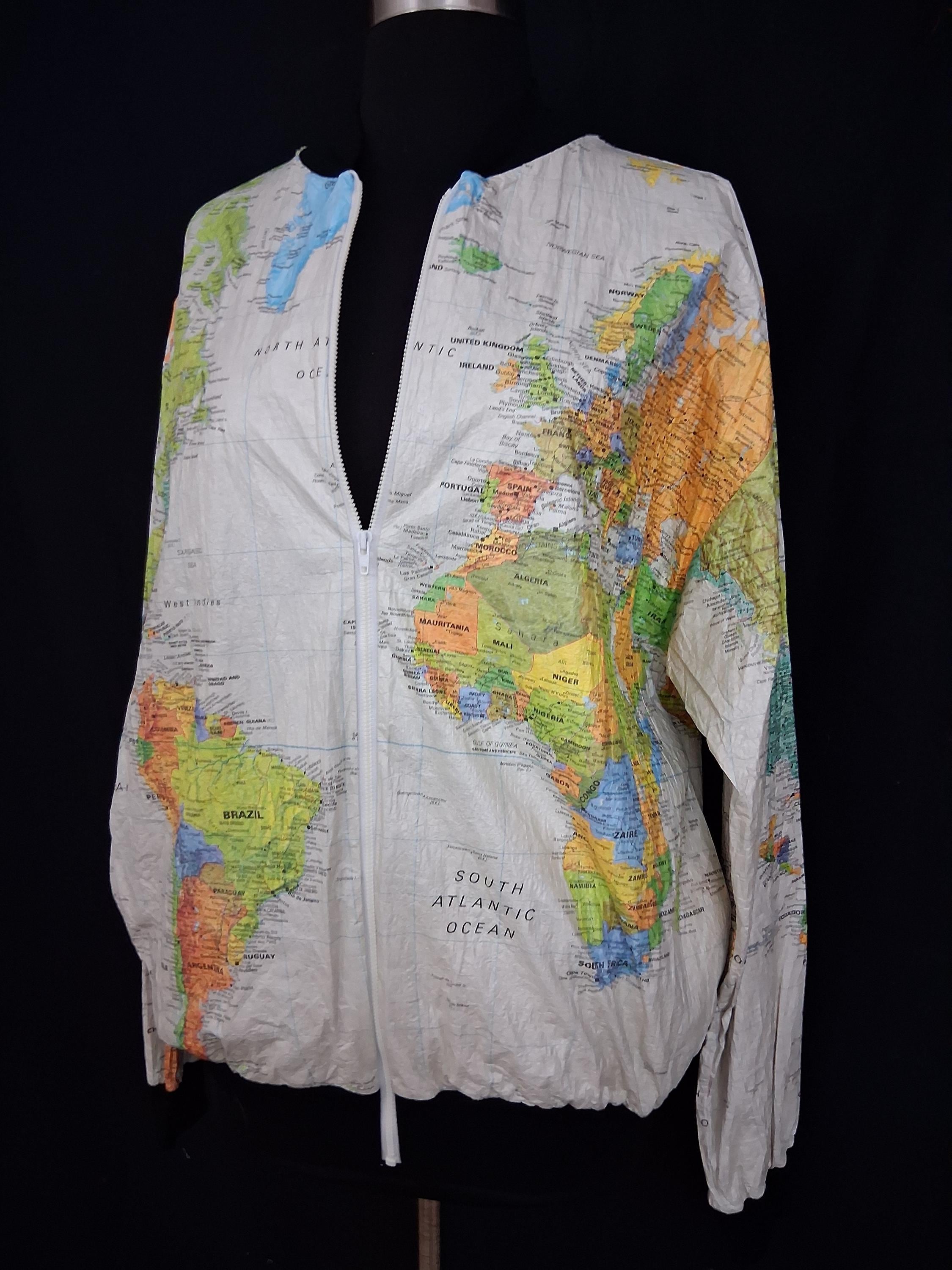 World Map Jacket - Etsy