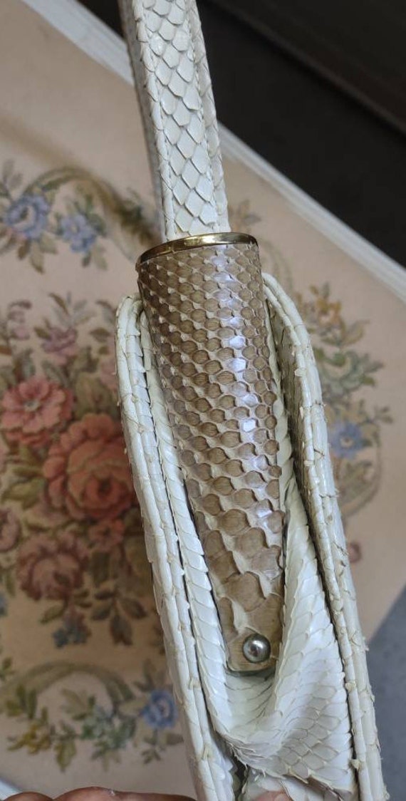 Nicholas Reich handbag in cream snakeskin - image 2