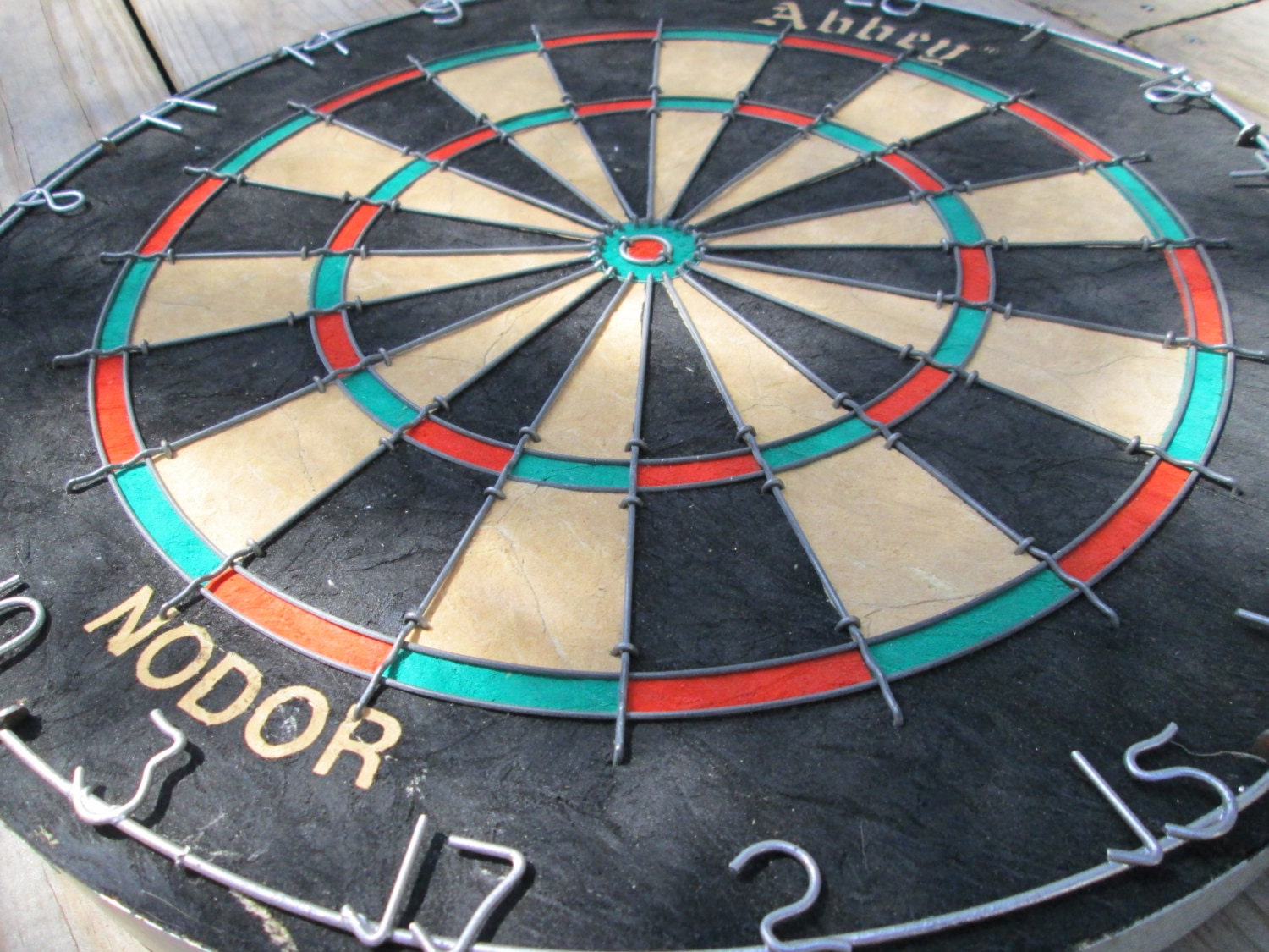 Heavy Vintage NODOR Abbey dart board Etsy