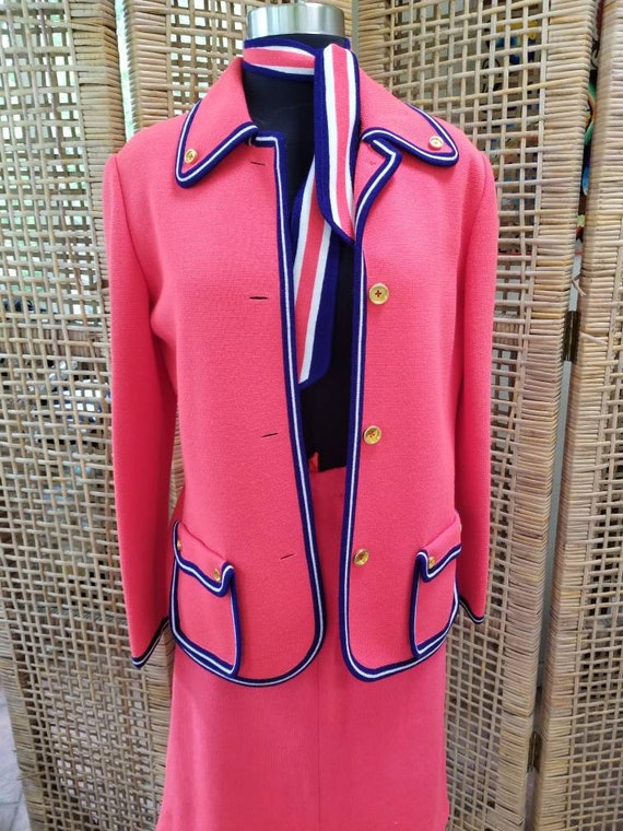 Lipstick red Carnaby wool suit set