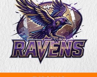 Ravens Svg, Ravens Football SVG, Football Team Logo, Ravens Png, Game Day Shirt Design, School Mascot Svg, Team Logo Svg, Team Graphic