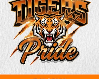 Tigers Mascot Logo Svg, Tigers PNG, Tigers Svg Cricut Cut file, Tigers Mascot, Tigers Vector, Tigers Logo, Tigers T-shirt, Tigers Cheers