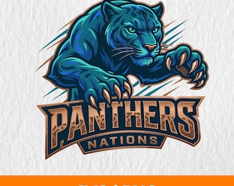 Panthers SVG Sports Team Logo, Panthers Png, Panthers Footbll png, Basketball, Panthers Svg shirt, Panther Head Svg, Panther Logo Png