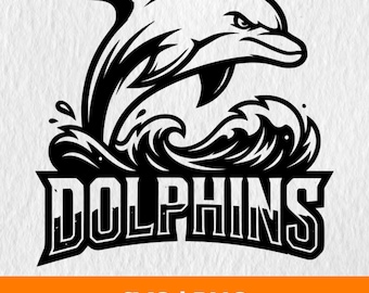 Dolphin Svg Png, Dolphin Sport Team Logo, Dolphin Png, Dolphin Team Baseball, Basketball, Football, Soccer, Dolphin Shirt, Dolphin Logo