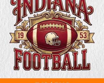 Vintage Indiana Football SVG PNG, Football Art, Retro Football Shirt, Game Day Svg, College Sports Shirt, Football Shirt Svg, Basketball