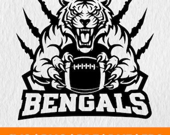 Bengals Team Logo SVG, Bengals Football, Bengals Svg, Bengals Shirt, Sport Team Logos, Baseball svg, Basketball png, Football svg png