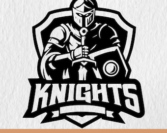 Knight Sports Team Logo SVG, Knights Mascot Baseball svg, Sports Team svg, Knight SVG, Knight Team Logo, Knight Armor svg, Knight Cut File