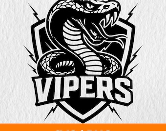 Vipers Svg Png, Vipers Sport Team Logo, Vipers Png, Vipers Team Baseball, Basketball, Football, Soccer, Vipers Shirt, Snake Logo, Snake Svg