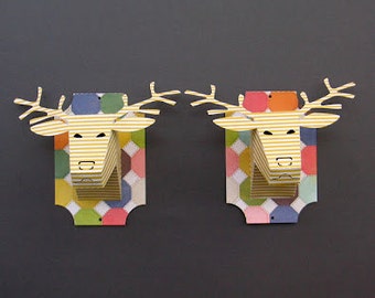 DIY -mini deer trophy head - SVG cutting file