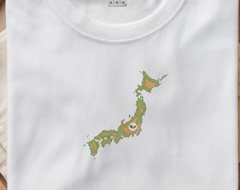Camiseta topográfica de la región de Matcha / Regalo ecológico para amantes de la naturaleza