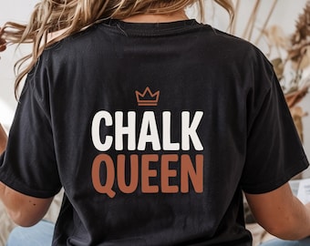Camiseta Chalk Queen / Regalo para escaladoras / Camiseta de búlder para mujer / Camiseta con gráfico de Gym Queen / Top de levantamiento de pesas para chica / Ropa de escalada en roca