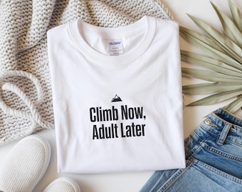 Camiseta divertida de escalada en roca, regalo para adultos, camiseta gráfica de búlder, camiseta de escalador de interior, camiseta de guerrero de fin de semana