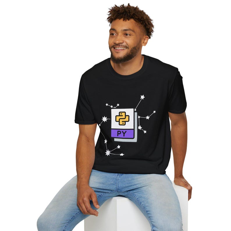 -shirt Constellation avec logo python | Chemise de programmation image 3