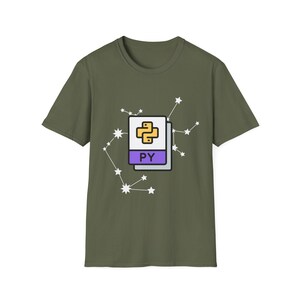 -shirt Constellation avec logo python | Chemise de programmation image 13