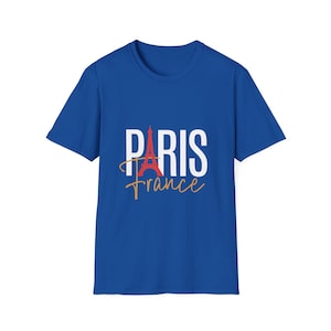 Paris Eiffel Tower France T-Shirt | Travel City Typography
