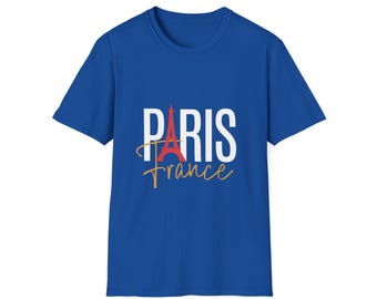 -shirt Tour Eiffel de Paris France | Typographie de ville de voyage
