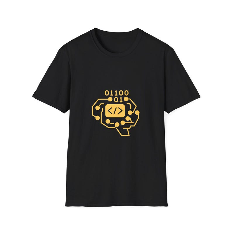 Binary Code Developer Logo T-Shirt | Coding Programmer Tee image 1