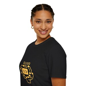 Binary Code Developer Logo T-Shirt | Coding Programmer Tee image 11