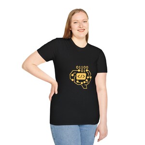 Binary Code Developer Logo T-Shirt | Coding Programmer Tee image 7