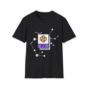 -shirt Constellation avec logo python | Chemise de programmation image 2