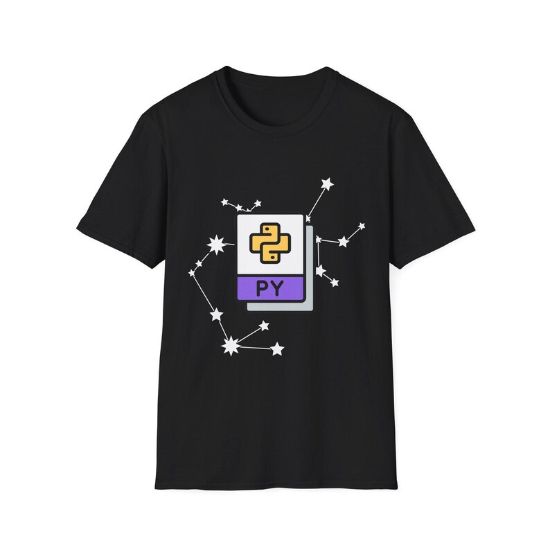 -shirt Constellation avec logo python | Chemise de programmation image 2