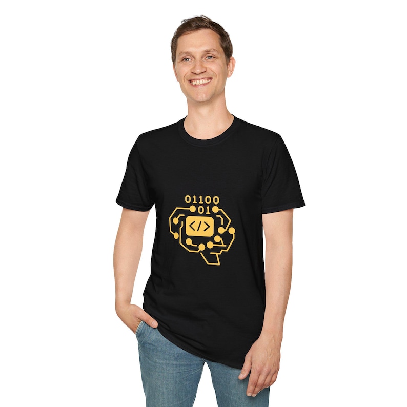 Binary Code Developer Logo T-Shirt | Coding Programmer Tee image 9