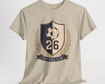Numéro 26 Football Club Tee Shirt Soccer Crest Shield