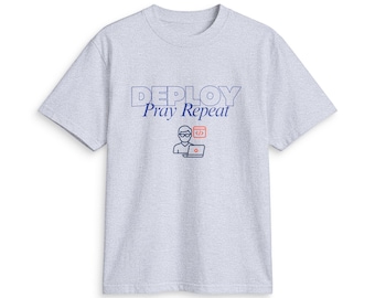 T-shirt Deploy Pray Repeat T-shirt Foi militaire