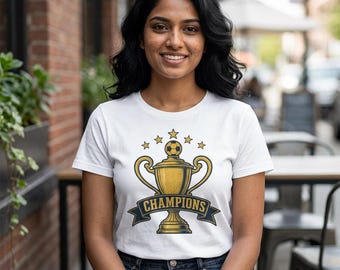Champions Trophy Soccer Tee Sports Award Shirt