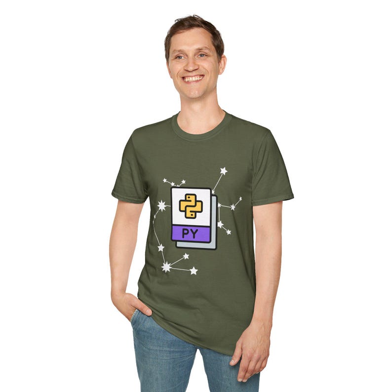 -shirt Constellation avec logo python | Chemise de programmation image 20