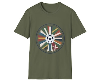 T-shirt de football rétro Sunburst T-shirt graphique de football vintage