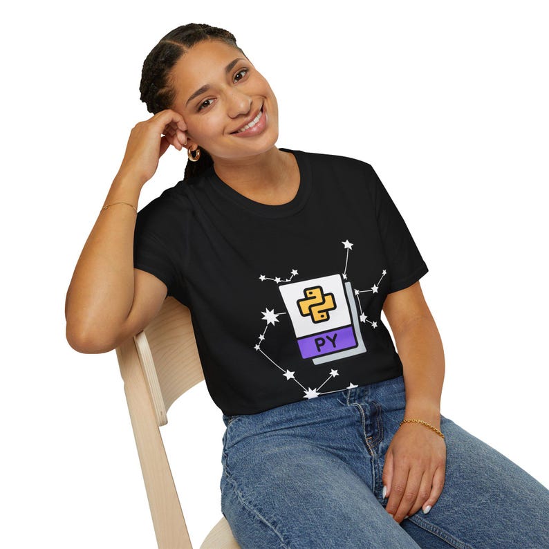 -shirt Constellation avec logo python | Chemise de programmation image 5