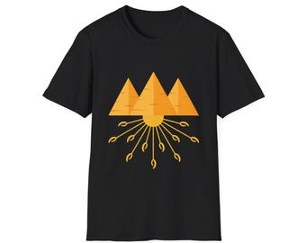Giza Pyramids T-Shirt | Orange Sunset Forest Tee